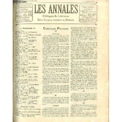 Les Annales Politiques Et Litteraires N° 1085 (1er Semestre) Notes Et Croquis - Morale Du Jour, Par Abel Hermant