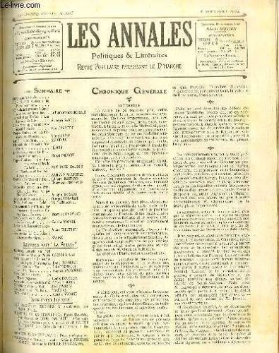 Les Annales Politiques Et Litteraires N° 1115 (2e Semestre) Silhouettes Et Croquis - Autour D'une Statue, Par Jules Claretie