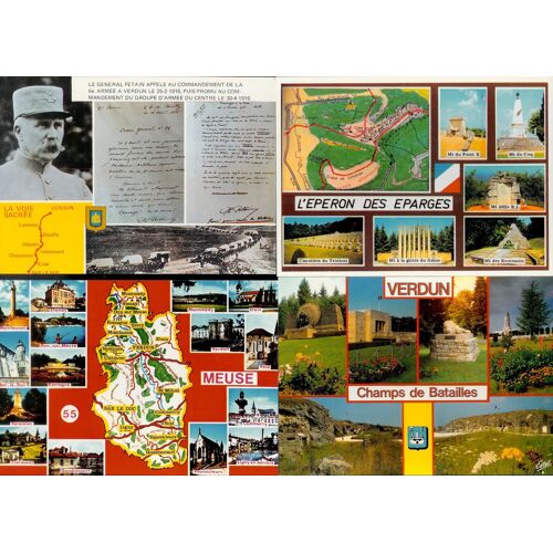 6 Cartes Postales De Verdun (Ville, Bataille, Région)