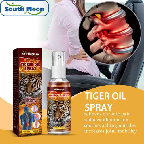 Spray D'huile De Tigre En Spray Pour Apaiser La Douleur, Pour L'arthrite Rhumatismale, La Douleur Musculaire, La Combustion Des Graisses, La Stase 