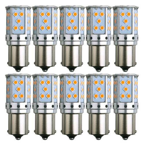 Ampoules Led S25 1156 Ba15s P21w Canbus Bau15s Py21w T20 7440 W21w Wy21w Canbus 3030 Sans Erreur Pour Clignotant Lampe, 10 Pièces