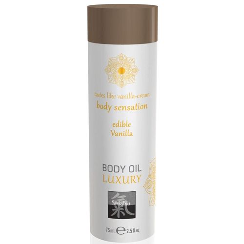 Huile Luxury Comestible Saveur Vanille - 75 Ml Hot - Shiatsu 