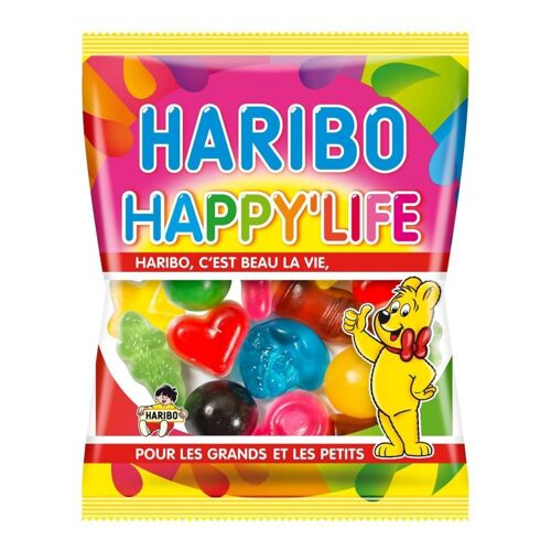 30x Bonbons Gelifies Haribo Happy Life Sachet De 40g