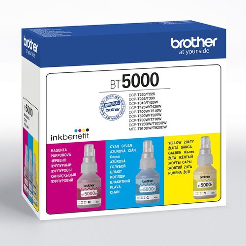 Brother BT5000CLVAL cartouche d'encre 3 pièce(s) Compatible Cyan, Magenta, Jaune