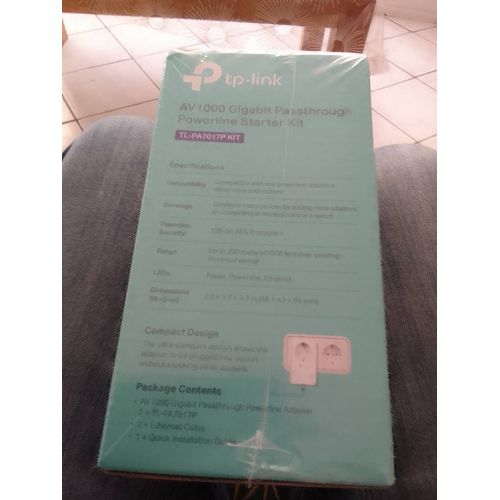 tp link répartiteur AV 1000 gigabit Passthrough powerlinestarter kit