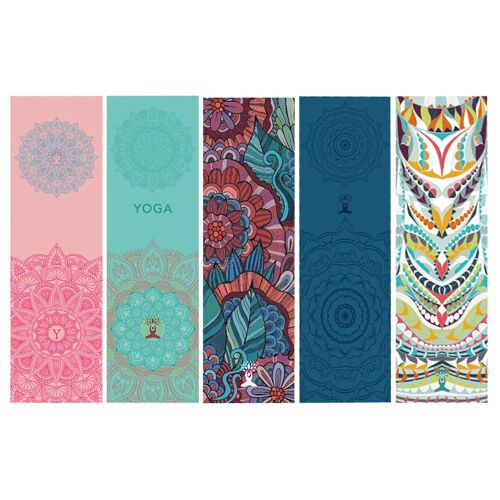 Serviette imprimée de Yoga Portable, Double couche, à séchage rapide, respirante, absorbant la sueur, antidérapante, pour Fitness en plein air