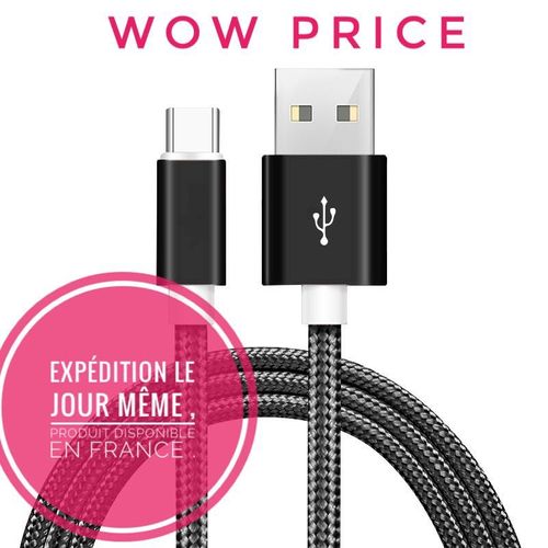 Cable Usb Type-c - Noir - Câble De Rechargement