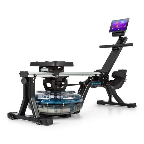 Capital Sports Flow M1 Rameur À Eau Écran Lcd Réglable Sur 80 Cm Acier Noir