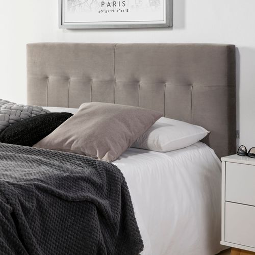 Tête De Lit Napoles 160x100 Gris En Velours