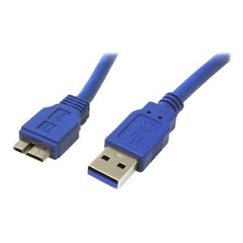 TECHly - Câble USB - USB type A (M) pour Micro-USB Type B (M) - USB 3.0 - 50 cm - plat - bleu