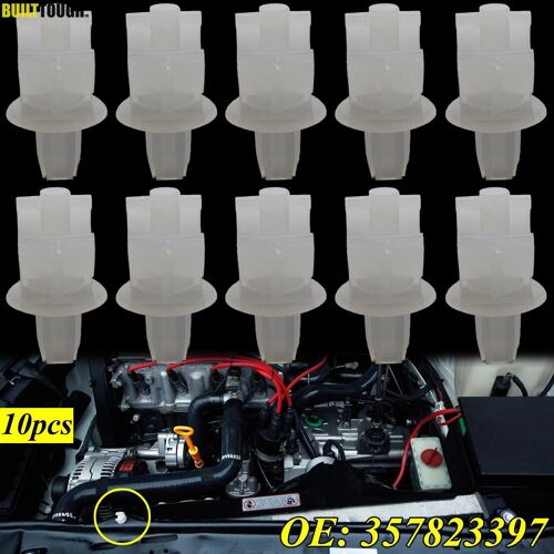 10x Clips De Fixation Pour Vw Polo, Golf, Jetta, Corrado, Passat, Transporter, Capot, Tige De Maintien, 357823397