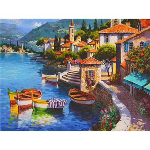 Kits De Peinture Par Numéros De Pour Adultes, Bricolage, Peint À La Main Sur Toile Avec Image À L'huile Encadrée, Dessin, Coloration Par Numéro,Avec Cadre De Bricolage 40x50cm Lib38425