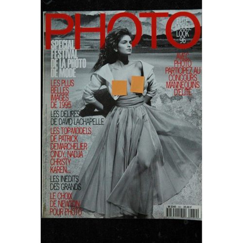 Photo 330 Mai 1996 Cover Cindy Crawford Delires De D. Lachapelle Newton Phillip Dixon Demarchelier Mannequins