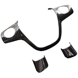 Couverture De Volant En Fiber De Carbone, Cadre Décoratif Pour Ford Focus Escape Mk3 Kuga 2012 ¿ 2015, 3 Pièces