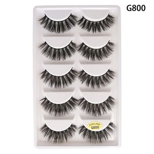 Faux Cils Naturels Longs Et Épais, Extension Pour Les Yeux, Maquillage, 5 Pièces 