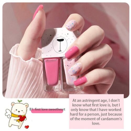 Ensemble De Vernis À Ongles Gemini À Base D'eau, Deux Bouteilles De Manucure Brillantes, Combinaison De Vernis À Ongles À Paillettes, Outils D'art Des Ongles, Tslm1 