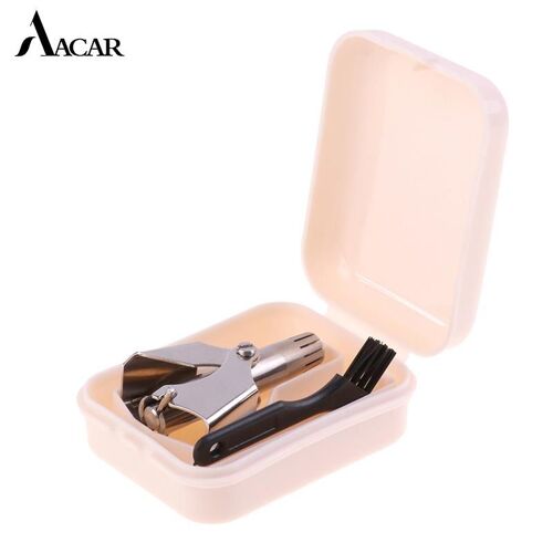 Ensemble De Tondeuse Pour Hommes En Acier Inoxydable, Rasoir Pour Le Nez Et Les Oreilles, Lavable Et Manuel, Avec Brosse, Haute Qualité 