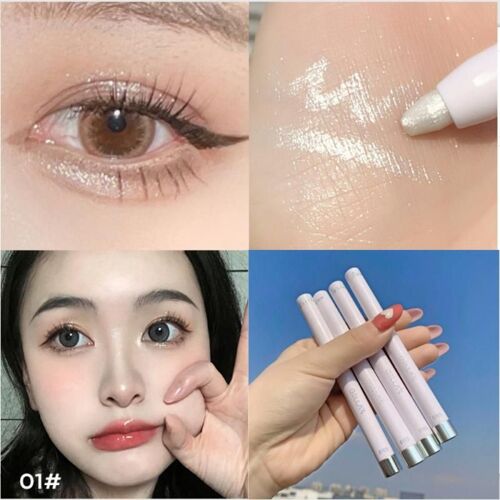 Stylo À Ombre À Paupières En Soie Nacré, Durable, Imperméable Et Sans Floraison, Gel Nacré Brillant, 8 Couleurs 