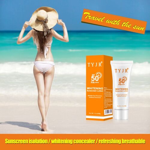 Crème Pour Le Visage D'isolation Éventuelles F 50, Protection Contre Les Uv, Les Coups De Soleil, Soins De La Peau, 40ml, Tslm1