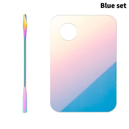 Spatule À Maquillage En Acrylique Avec Deux Têtes Pour Mélanger Les Couleurs, Fond De Teint, Lèvres, Ombre À Paupières, 1/2 Pièces