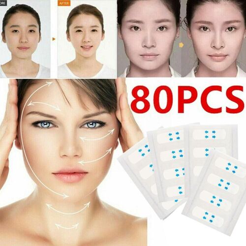 Autocollants Invisibles Pour Le Visage, Pour Le Cou, Les Yeux, Le Double Menton, En V, Patch De Maquillage, Rechargeables, Fins, Adhésifs, Bande De Levage, Forme T8l0 