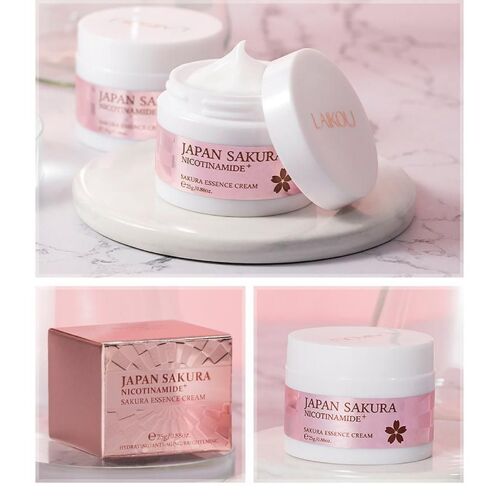Crème Pour Le Visage Aux Fleurs De Cerisier, Hydratante, Naturelle, Anti-Âge, Blanchissante, Élimine Les Cernes, Soins De La Peau, 25g, Tslm1
