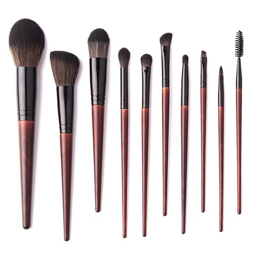 Ensemble De Pinceaux De Maquillage, 10 Pièces, Kit De Poudre De Fond De Teint, Fard À Paupières, Cosmétique 