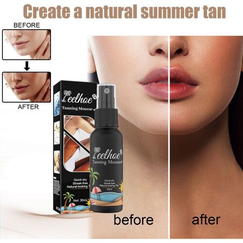 Eelbathroom-E Body Quick Bronzer Spray, Create A Natural Summer Bronzer, Sunless Application, Beach Gratitude 