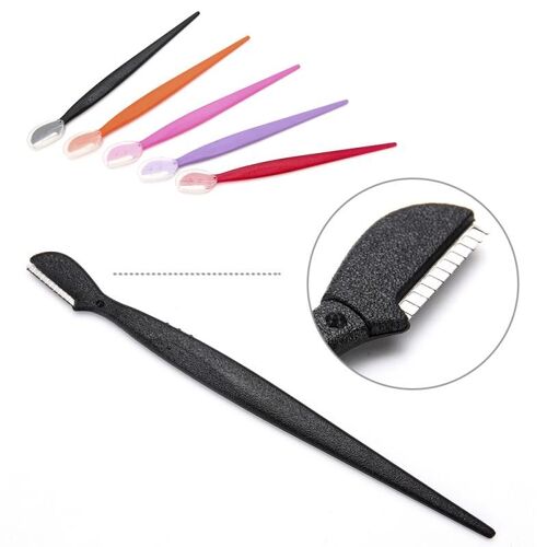 Tondeuse À Sourcils En Acier Inoxydable, Outil De Maquillage, Lame De Rasoir, Casquette, 1 Pièce, Tslm1 