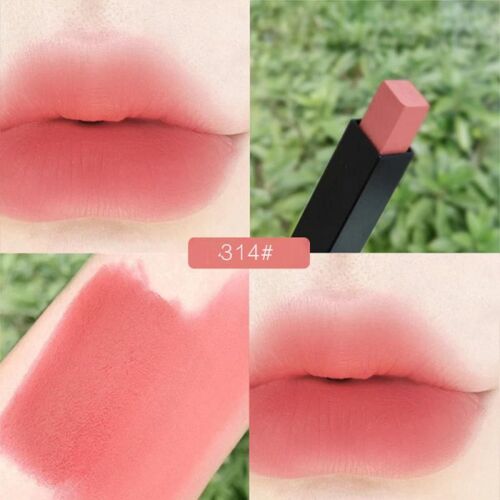 Rouge À Lèvres Mat Velours De Luxe, 1 Pièce, Petites Barres Dorées, Longue Durée, Étanche, Brillant À Lèvres Hydratant, Cosmétique, Tslm1 
