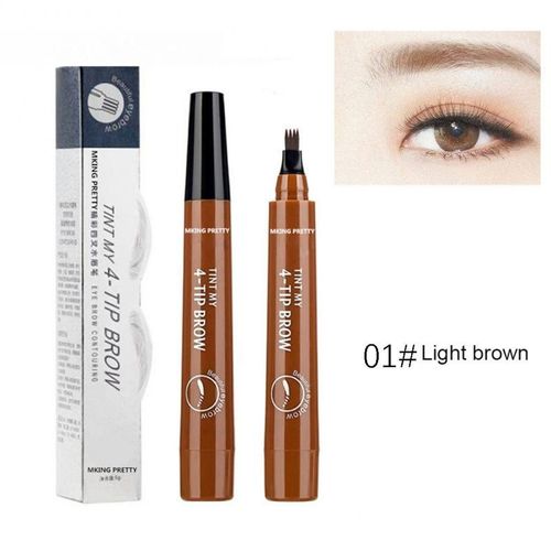 Crayon À Sourcils À Quatre Branches, 5 Couleurs, Liquide, Étanche, Durable, Rehausseur De Sourcils, Brosse À Sourcils, Fendue, Ombre 