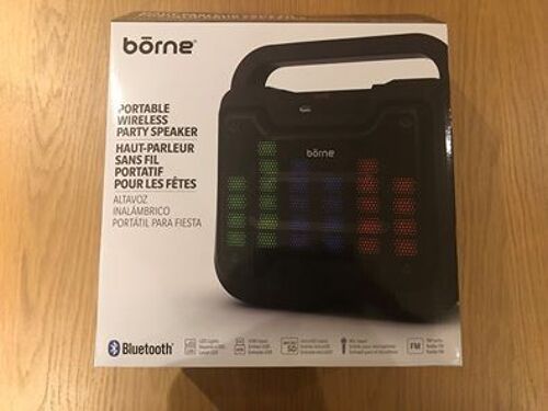 Enceinte Amplifiée Sans Fil à Effets LED Borne BTSPK48