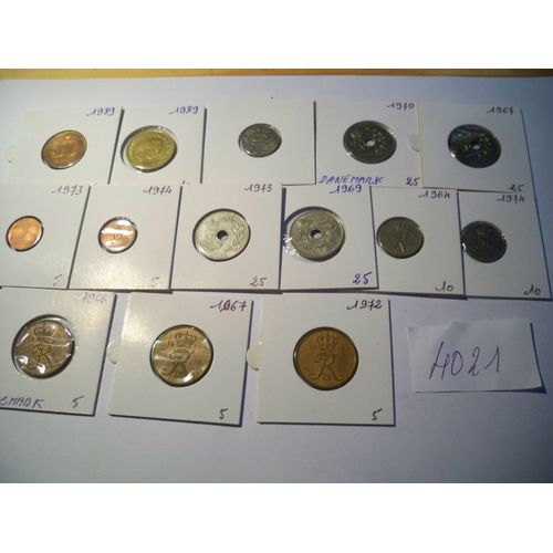 Cl4021 Lot De 27 Pieces Du Danemark Voir Le Descriptif