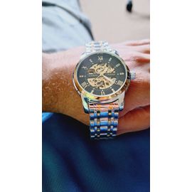 Montre Automatique Grise En Acier