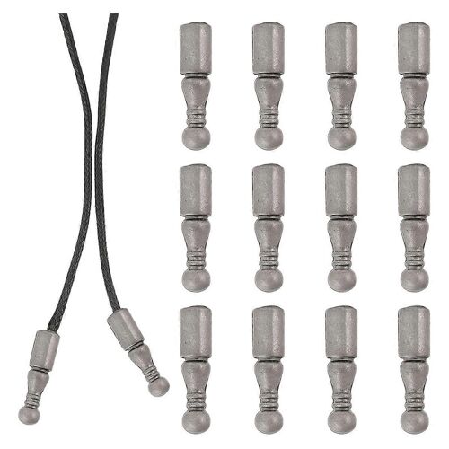 12pcs Bolo Tie Tips Remplacement Embouts Long Alloy Cordon Extrémités Lisse Pour Vêtements Décoring Chaîne Soutien-Gorge 