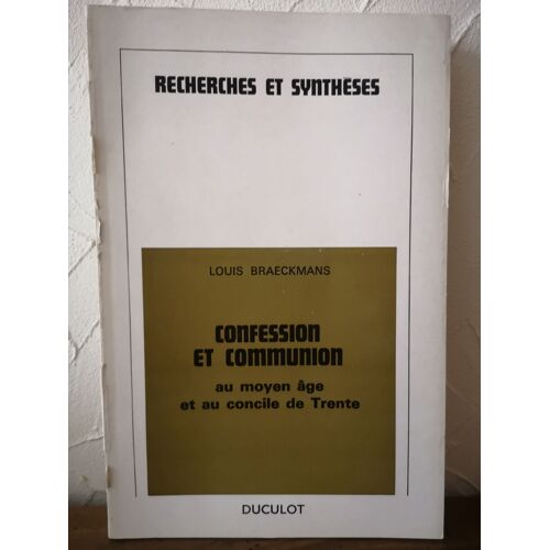 Recherches Et Syntheses Confession Et Communion