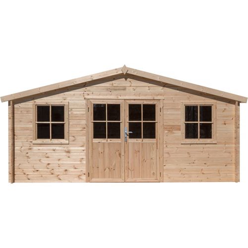 Abri De Jardin Bois "Alex" - 20.20 M² - 4.80 X 4.00 X 2.39 M - 28 Mm