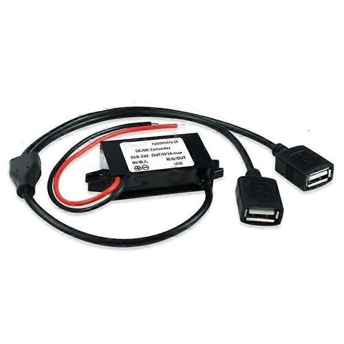12v (8-23v) À 5v 3a Femelle Usb Dc Voiture Convertisseur De Puissance Régulateur De Tension Module Dc Voiture Moto C
