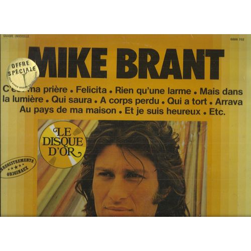 Le Disque D'or : C'est Ma Prière, She Is My Life, A Corps Perdu, Qui À Tort, Arrava, Felicita, Rien Qu'une Larme, Toi Moi Nous, Et Je Suis Heureux, Au Pays De Ma Maison, Qui Saura, Mais Dans La Lumièr