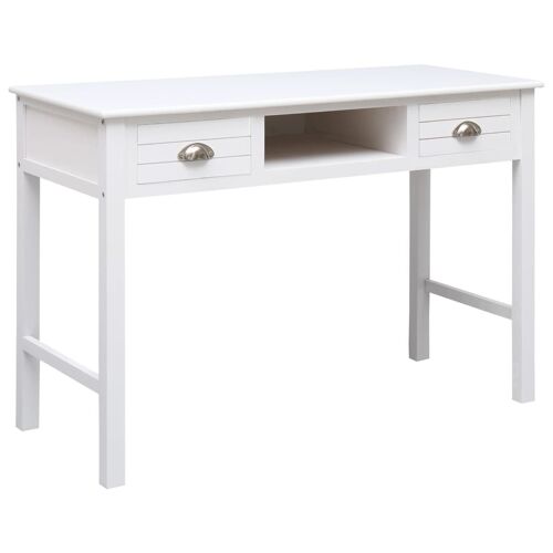 Vidaxl Bureau Blanc 110 X 45 X 76 Cm Bois