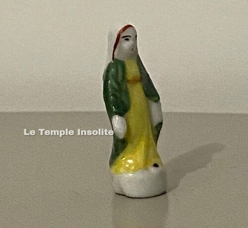 Fève Crèche - Vierge Marie Jaune Et Vert