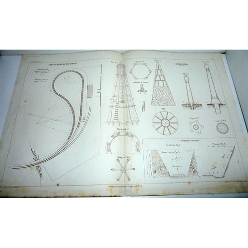 Planche L'ingénieur 1857, Gare De Chemin De Fer D'orsay, Balises Fixes