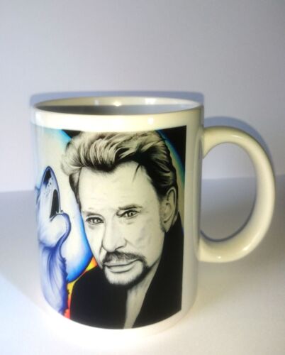 Mug Johnny Hallyday, Idée Cadeau, Loup, Tasse A Café, Musique, Chanteur, Rock, Boss, Maison Et Déco, Céramique