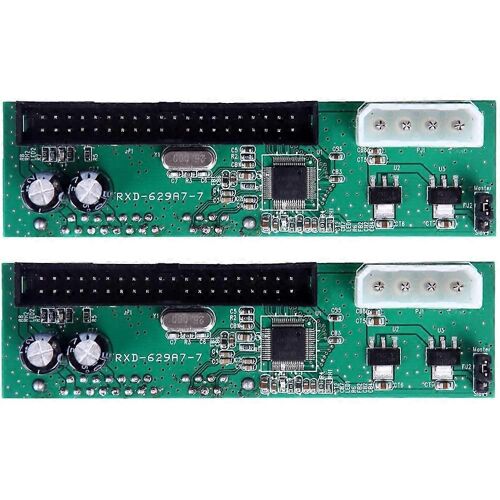 Pack de 2 adaptateurs de convertisseur de disque dur PATA IDE vers SATA pour disque dur 3.5/2.5 HDD SSD DVD