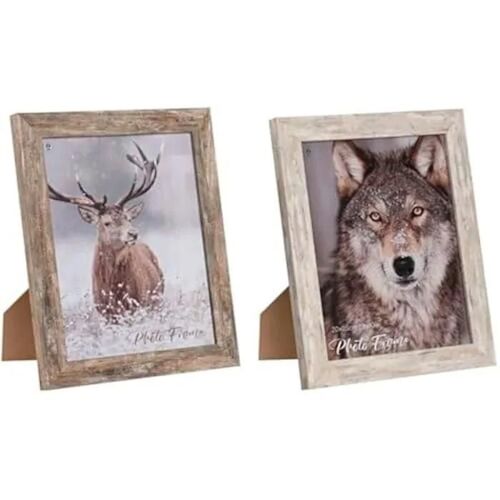 Cadre Photo - HOME ESPRIT - Scandinave - Blanc - Verre - Polystyrène - 24,6 x 29,6 cm (2 unités)