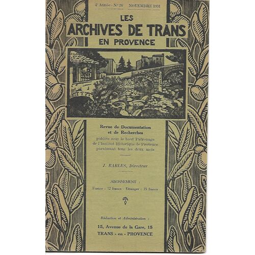 Les Archives De Trans En Provence N° 20