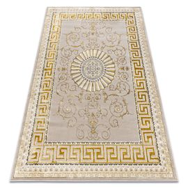 160x220 Cm Tapis Bliss Z160az147 Beige Foncé / Doré - Cadre, Grec, Exclusif, Structurel