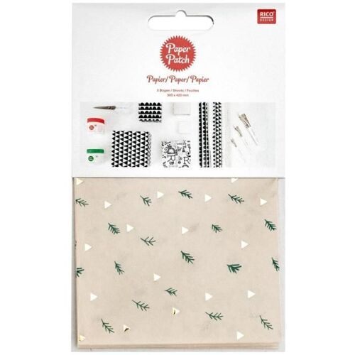 Papier Paper Patch Noël - Branches de sapin - 30 x 42 cm - 3 pcs