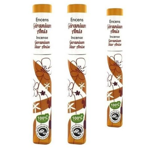 Encens géranium-anis 90 bâtonnets de 30 min