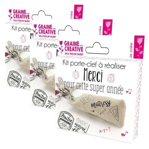 3 porte-clés à réaliser - Cadeau de Maîtresse/ maître